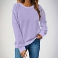 thumbnail image 1 of Guieoi Womens Tops Plus Size Women's Solid Color Circular Zipper Trendy Loose Casual Long Sleeved Top with Shoulder Drop and No Hat Hoodie Purple Black*Friday/Cyber*Monday, 1 of 4