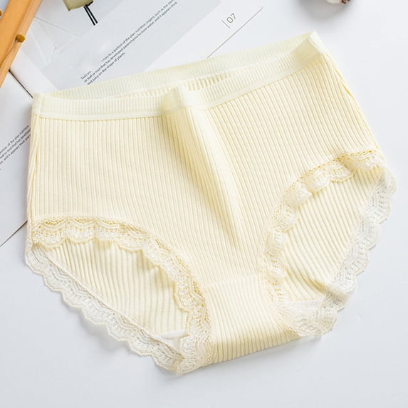 Guieoi Womens Underpant Plus Size Underwear Stretchy Soft Breathable Panties Cotton Beige L