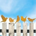 thumbnail image 1 of Guiexla 1/4/5Pcs Rusty Bird Silhouette Garden Decoration Weather-proof Outdoor Courtyard Yard Backyard Lawn Metal Chick Duck Squirrel Iron Art Stake Ornament, 1 of 7