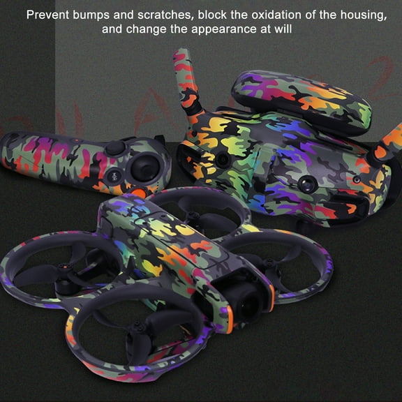 Guiexla 1 Set Drone Sticker for DJI Avata 2 Waterproof Sun Resistant Removable Anti-scratch Quadcopter Protective Film Skin Wrap Decal Drone Accessories