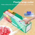 Guiexla 2/4/6Pcs Plastic Wrap Slide Cutter Twoway Food Wrap Roll