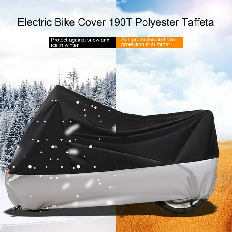 Guiexla Electric Bike Cover Outdoor Waterproof Windproof Bicycle Cover Full Protection from Rain Snow Dust Mountain Road Electric Bike Motorcycle Cover Walmart