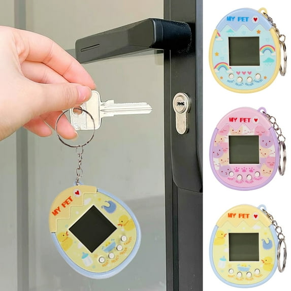 Guiexla Electronic Pet Toy with Keychain 168 Animals Mini Digital Pet Machine Handheld Virtual Pet Game Console Backpack Pendant Kids Adults Birthday Christmas Gifts