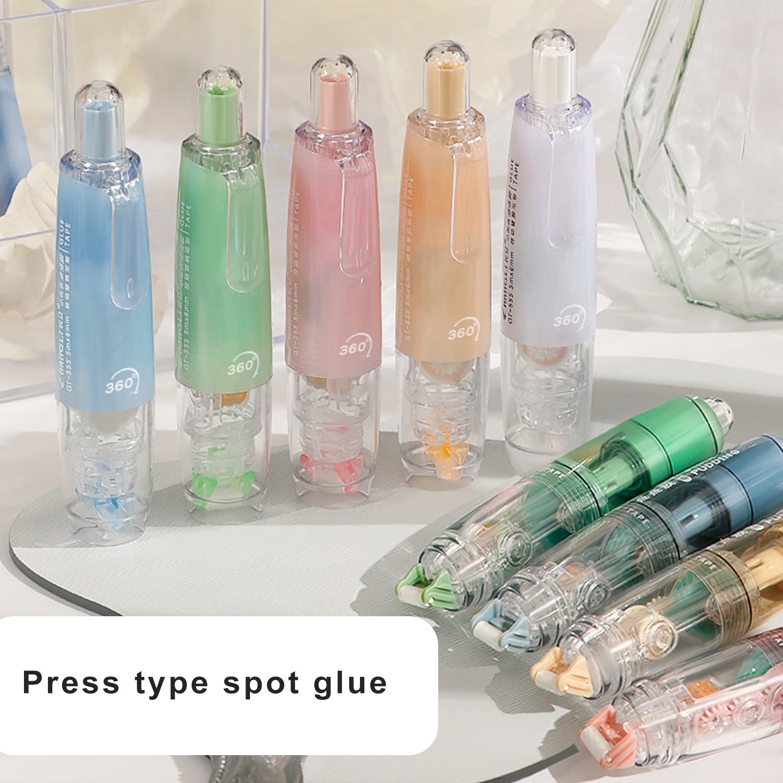 Guiexla Glue Tape Roller Retractable Double Sided Tape Roller