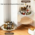 thumbnail image 1 of Guiexla Kitchen Spice Corner Storage Rack for 90 Degree Right Angles 360 Degree Rotation Punch-free Adhesive Great Load Bearing Large Capacity Bathroom Shower Corner Shelf, 1 of 8