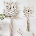 thumbnail image 1 of Guiexla Owl Macrame Wall Hanging Decor for Living Room Office Bedroom Hand Woven Boho Tapestry Owl Markaf Wall Art Crafts, 1 of 8