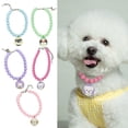 thumbnail image 1 of Guiexla Pet Necklace Beaded Collar Small Dog Accessories Non-Fading Artificial Pearl Adjustable Pet Jewelry for Daily Dressing Photos Outings, 1 of 8