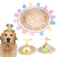 thumbnail image 1 of Guiexla Pet Straw Hat for Dogs Cats Handwoven Sun Mini Sombrero Adjustable Drawstring Pet Photo Prop Birthday Gift, 1 of 1