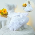thumbnail image 1 of Guiexla Pet Wedding Dress with Snap Buttons Princess Breathable Spring Summer Lace Apparel with Pearl And Bow Design for Small Medium Dogs, 1 of 7