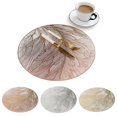 thumbnail image 1 of Guiexla Placemats PVC Table Mat Heat Resistant Round Dining Pad Feather Texture Protective Anti-Scalding Wear-Resistant Kitchen Accessories for Home Bar Dining Room, 1 of 8