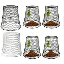 Guiexla Plants Cover Metal Garden Cloche with Fine Mesh Easy to Install Plant Cages Animal proof Mulch Guard for Outdoor Plants