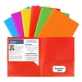thumbnail image 1 of Guiexla Plastic Folder with 2 Pockets Business Card Slot Heavy Duty School Examination Paper Office Document Letter Size Paper Organizer Students Supplies, 1 of 8