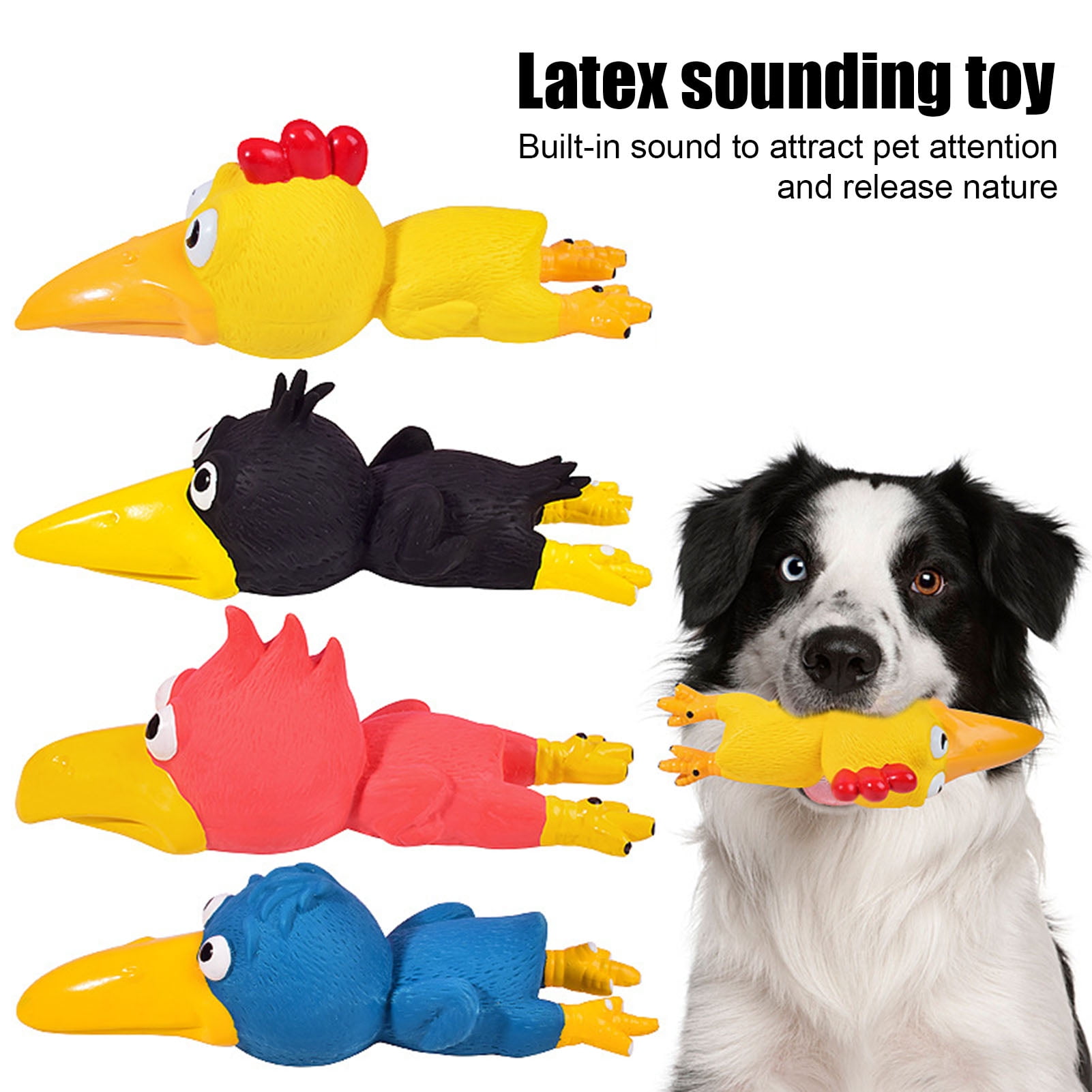 Guiexla Squeaky Chicken Dog Toy Interactive Pet Chewing Toy Puppy Teeth