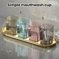 thumbnail image 1 of Guiexla Transparent Plastic Mouthwash Cup with Handle Odor-free Rinse Cup Easy to Clean Burr-free Dental Cup Toothbrush Holder for Home Bathroom Travel, 1 of 8