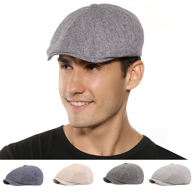 Guiexla Unisex Vintage Beret Hat Solid Color Short Peaked Soft