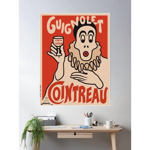 Guignolet Cointreau Poster Wall Art, Modern Wall Decor For Living Room Bedroom, 12x18 UNFRAMED