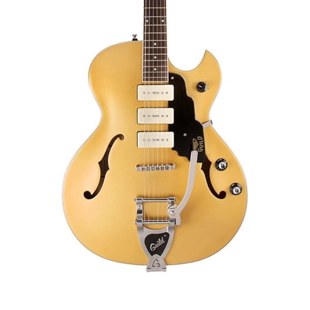 Guild Guitars Starfire I Jet 90 Semi-Hollow Body Electric Guitar, Satin Gold, Florentine-Cut, Newark St. Collection