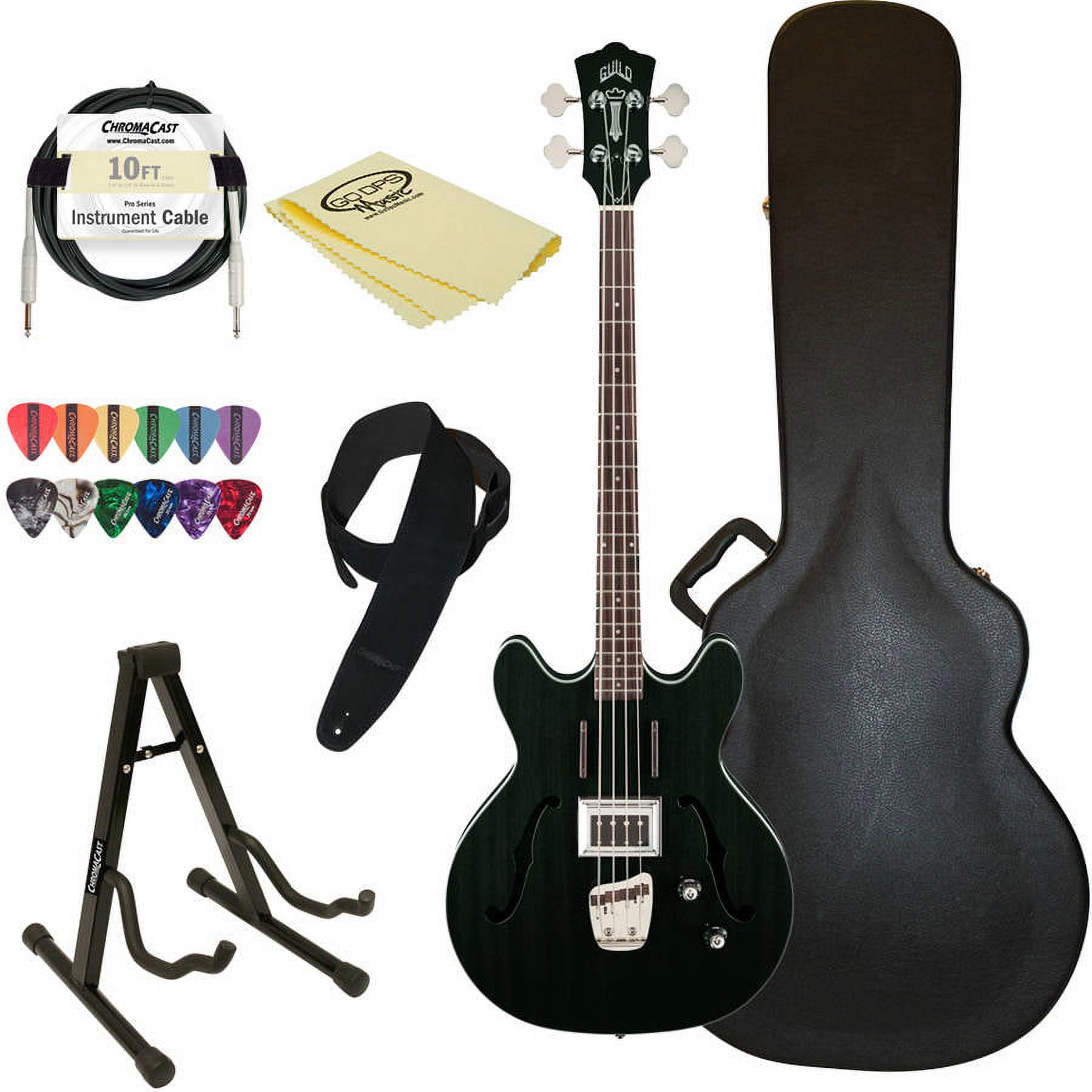 Guild Starfire Bass Guitar with Case with ChromaCast Accessories
