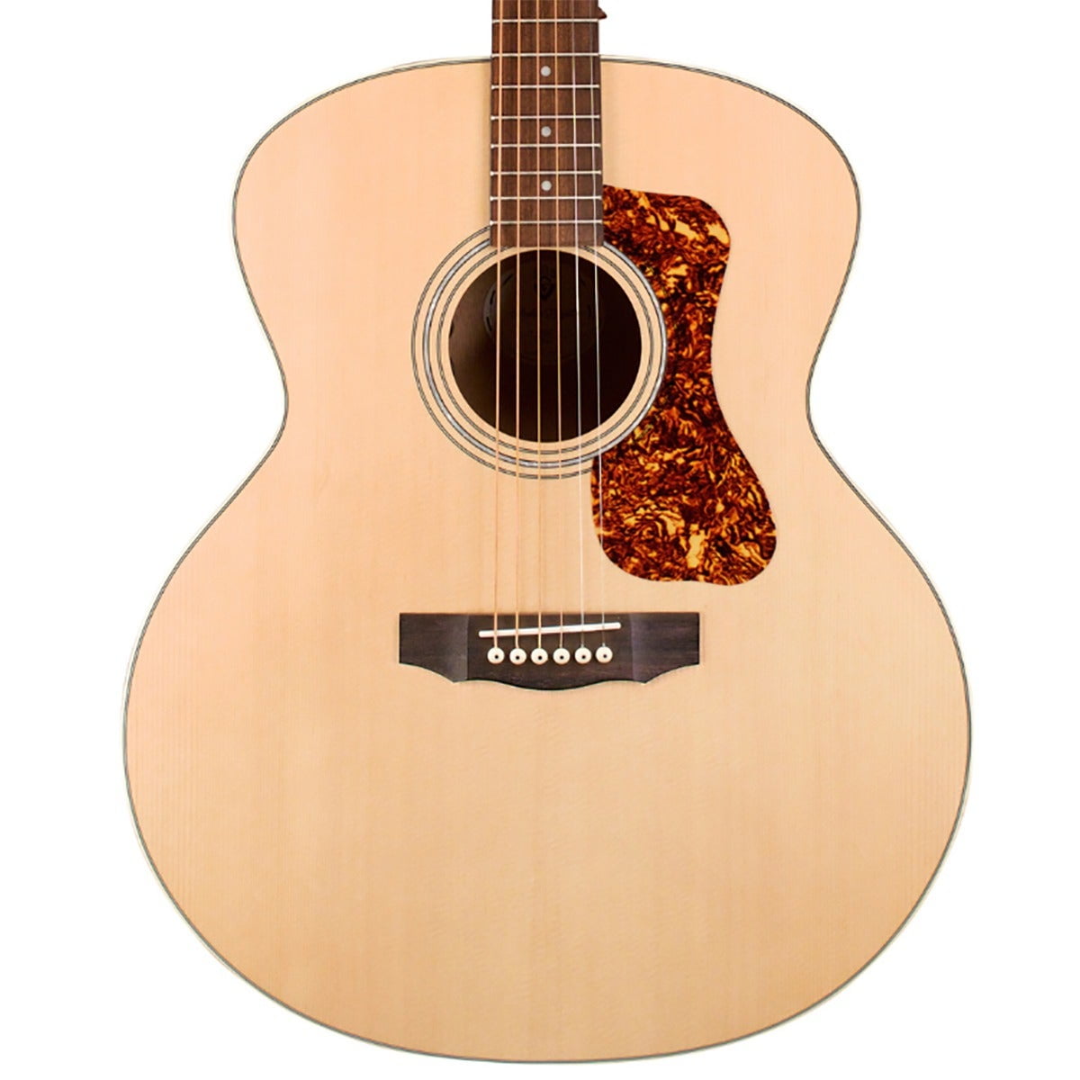 Natural Mahogany Jumbo Acoustic-Electric Guitar with Spruce Top