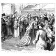 thumbnail image 1 of Guildhall Reception 1883. Nreception Of Guests At The Lord Mayor'S Banquet At The Guildhall In London. Engraving, 1 of 3