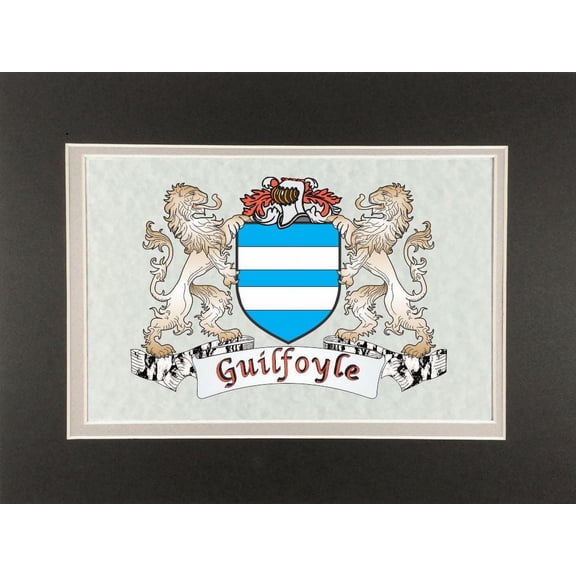 Guilfoyle Irish Coat of Arms Print - Frameable 9" x 12"