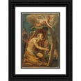 thumbnail image 1 of Guillaume Courtois 14x18 Black Ornate Wood Framed Double Matted Museum Art Print Titled - The Martyrdom of Saint Andrew, 1 of 5