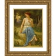 thumbnail image 1 of Guillaume Seignac 19x24 Gold Ornate Framed and Double Matted Museum Art Print Titled - Portrait of a Seated Woman, 1 of 4