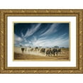 thumbnail image 1 of Guillemot, Mathilde 32x23 Gold Ornate Wood Framed with Double Matting Museum Art Print Titled - A Very Long Thinking, 1 of 4
