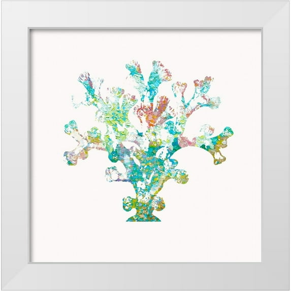 Guillen, Surma 15x15 White Modern Wood Framed Museum Art Print Titled - St Barts Coral