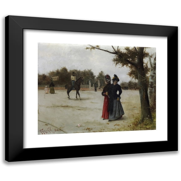 Guillermo Gómez Gil 18x15 Black Modern Framed Museum Art Print Titled - A Walk in the Park (1896)