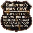 thumbnail image 1 of Guillermo's Man Cave Rules Sign Shield Metal Gift 211110007496, 1 of 1