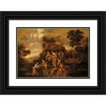 thumbnail image 1 of Guilliam du Gardijn 24x18 Black Ornate Framed Double Matted Museum Art Print Titled: Pharaoh's Daughter Discovers Moses in the Rush Basket (C. 1615 - C. 1630), 1 of 5