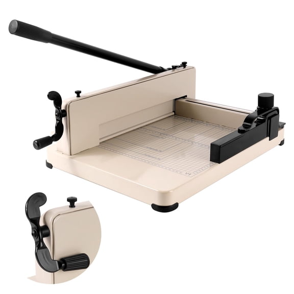 Guillotine Paper Cutter 12 In,Paper Trimmer With Heavy Duty Construction,400 Sheet Capacity For A4 Paper,Heavy Duty Paper Cutter For Home Or Library,White