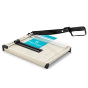 Guillotine Paper Cutter, 12" Paper Trimmer, Heavy Duty Metal Base, 15 Sheet Capacity, for Cardstock, Vinyl, Crafts & Photos