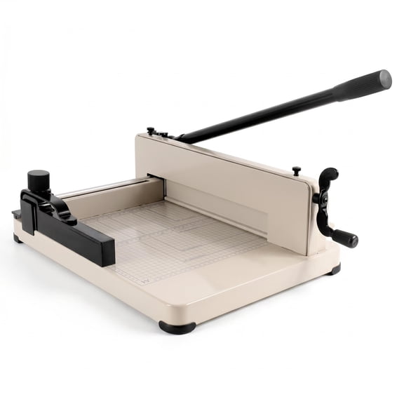 Guillotine Paper Cutter 21 Inch 400 Sheet Capacity, Industrial Commercial Trimmer with HSS Blade & Safety Lock, Paper Trimmer for A4 Paper, Card, PVC, Leather, Non-Woven.