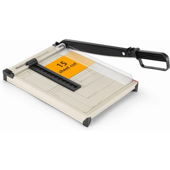 Guillotine Paper Cutter A4 – Heavy Duty Paper Trimmer with Safety Guard,15 Sheets Capacity, Precision Guillotine Cutter for Cutting Paper, Card,Photos,Vinyl and More with Ease.