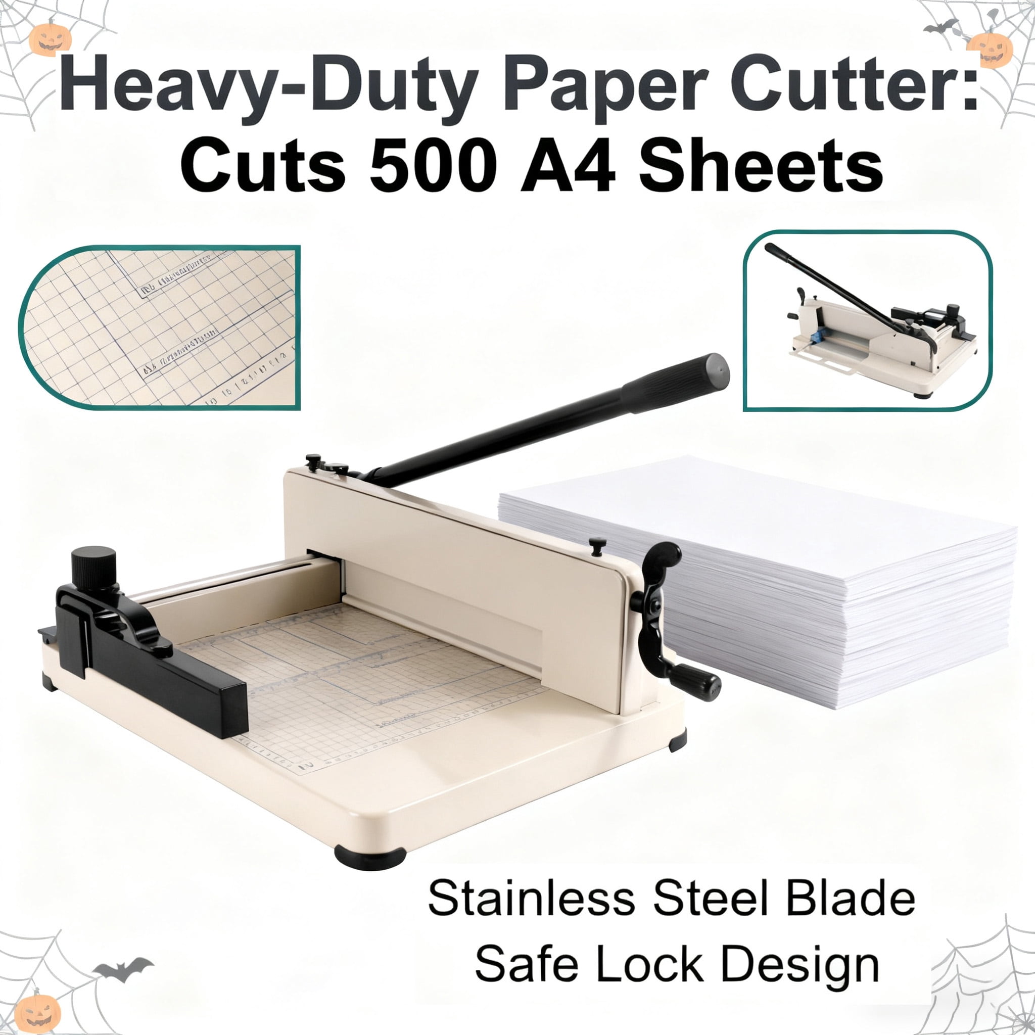 OrangeFerry Paper Cutter, 12 in Cutting Length, White - Walmart.com