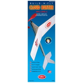 Guillow's: Build-N-Fly Model Kit- Cloudbuster 4000 - Level 3 Learning Series, All-In-1 DIY Plane Construction Project, Laser-Cut Balsa Wood, Craft Set