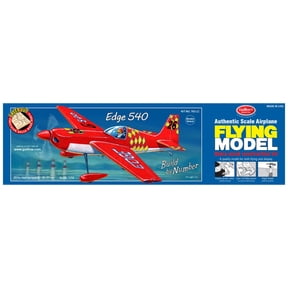 Guillow's: Flying Model Kit - Edge 540 - 20" Wingspan, Classic Balsa Wood, DIY Build-By-Number Plane Building, Laser-Cut Parts, Hobby Collectible, 703