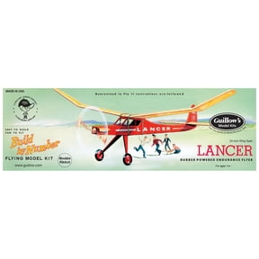 Guillow's: Build-By-Number Flying Model Kit - Lancer - 24" Wingspan, Classic Balsa Wood, DIY Rubber-Powered Airplane Building, Hobby Collectible, 604
