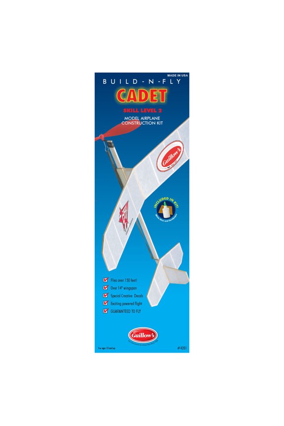 : Build-N-Fly Model Kit - Cadet 4000 - Level 2 Learning Series, All-In-1 DIY Airplane Construction Project, Laser Cut Balsa Wood, Craft Set
