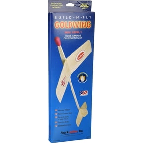 Guillow's: Build-N-Fly Model Kit - Goldwing 4000 - Level 1 Learning Series, All-In-1 DIY Plane Construction Project, Laser-Cut Balsa Wood, Craft Set