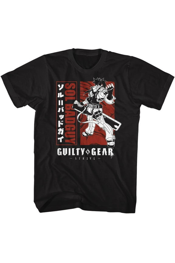 Guilty Gear Strive Sol Badguy Men's T Shirt Anime Characters Arc Video Game