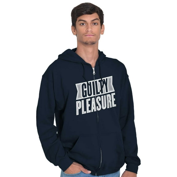 Guilty Pleasure Funny Sassy Workout Unisex Fleece Graphic Zip Up Hoodie Brisco Brands 3X