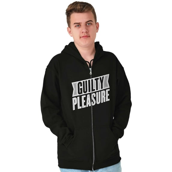 Guilty Pleasure Funny Sassy Workout Zip Up Hoodie Men's Women's Brisco Brands M