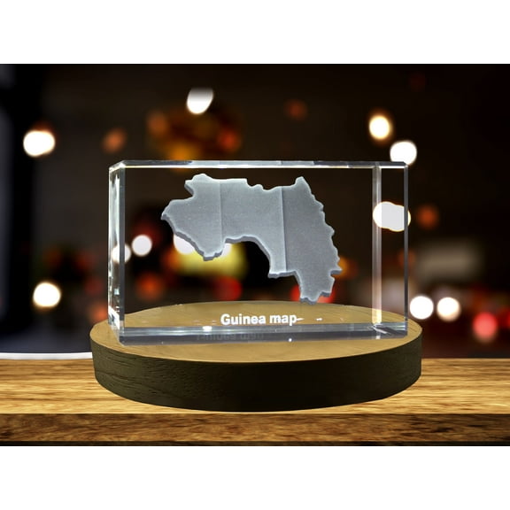 Guinea 3D Engraved Crystal 3D Engraved Crystal Keepsake/Gift/Decor/Collectible/Souvenir