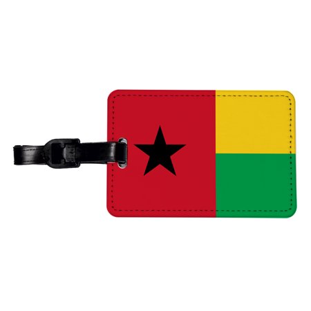 Guinea-Bissau Country Flag Faux Leather Travel Luggage Tag