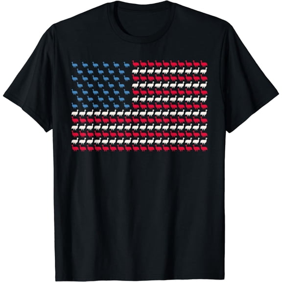 Guinea Fowl American Flag Pearl hen US 4th Of July USA Gift T-Shirt