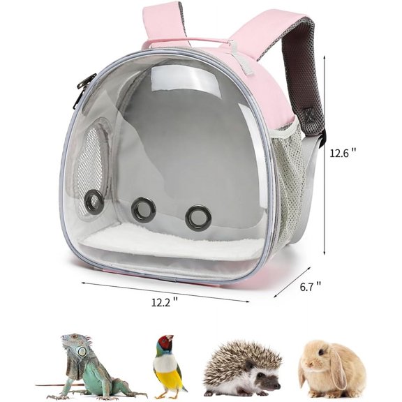 Guinea Pig Backpack, Space Capsule Bubble Window Small Animal Backpack for Guinea Pig, Bird Bunny Rabbit