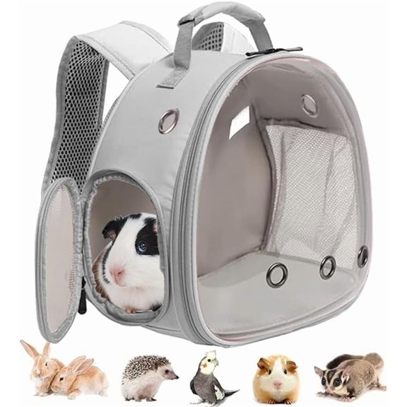 Guinea Pig Backpack, Space Capsule Bubble Window Small Animal Backpack for Guinea Pig, Bird Bunny Rabbit
